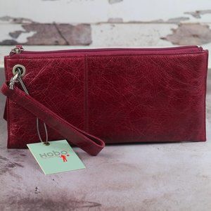 HOBO VIDA Leather Wristlet Wallet Merlot Wine Red